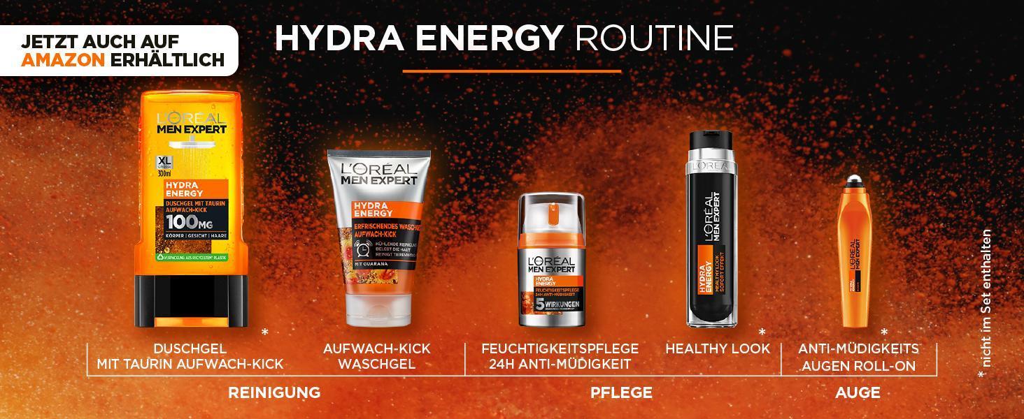 Hydra Energy Pflegeroutine, Gesichtsreinigung männer, gesichtspflege Männer
