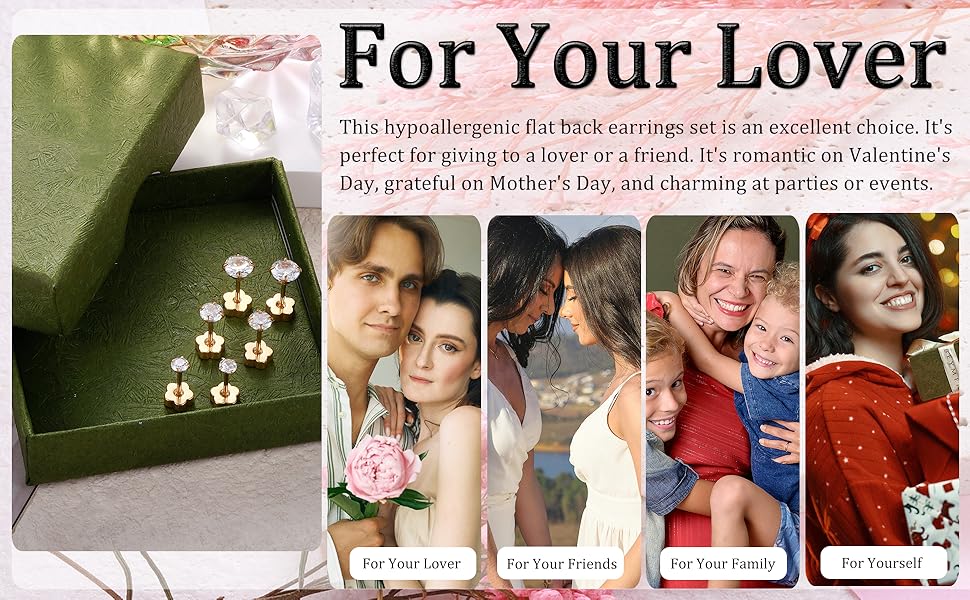 flat back stud earrings