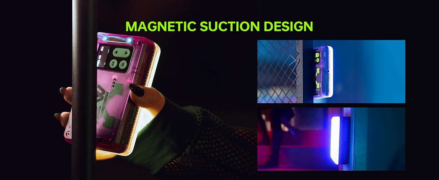 VILTROX Magnetic RGB Video Light 360° Full Color Portable LED Camera Light Panel