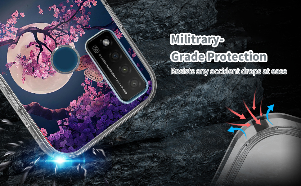 Amazon.com: SROJDHFJB Dragon Sakura Clear Case for TCL 20 XE