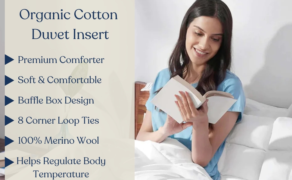 Delara Twin Size Wool Comforter Duvet Insert UltraSoft