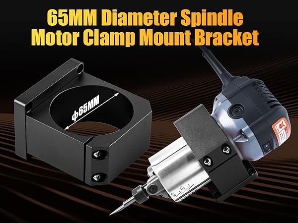 FoxAlien 65mm Diameter Aluminum CNC Spindle Holder Z-clamp