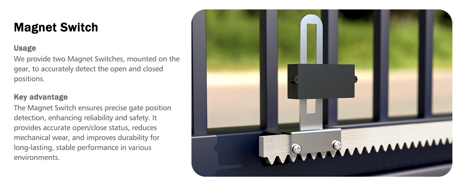 magnet limit switch sliding gate opener driveway gate system secure safety
