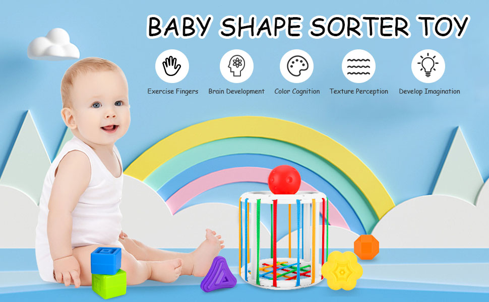 Luckits Baby Spielzeug ab 3 Monate, Montessori Spielzeug für Jungen Mädchen mit Rasseln Und