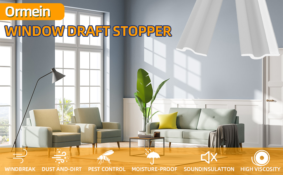 Window Draft Stopper Seal Strip, SelfAdhesive Foam Windows Weather