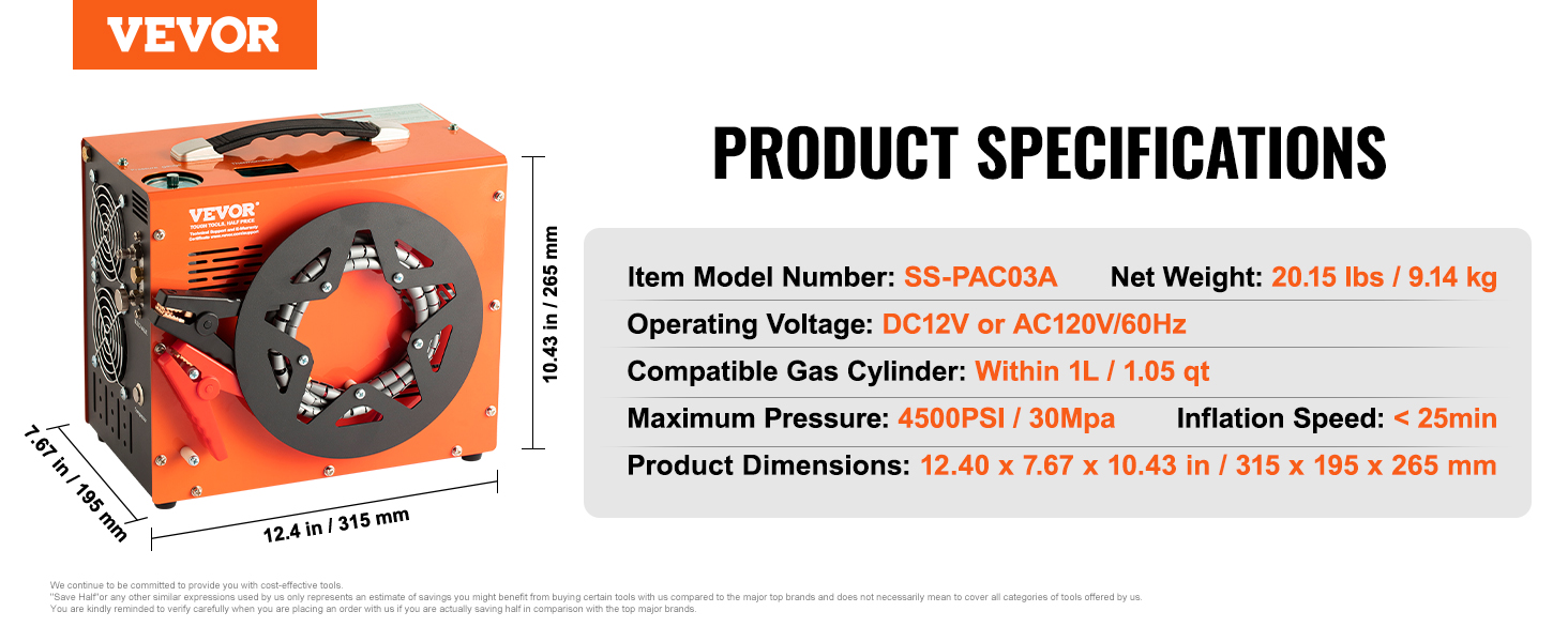 portable pcp air compressor