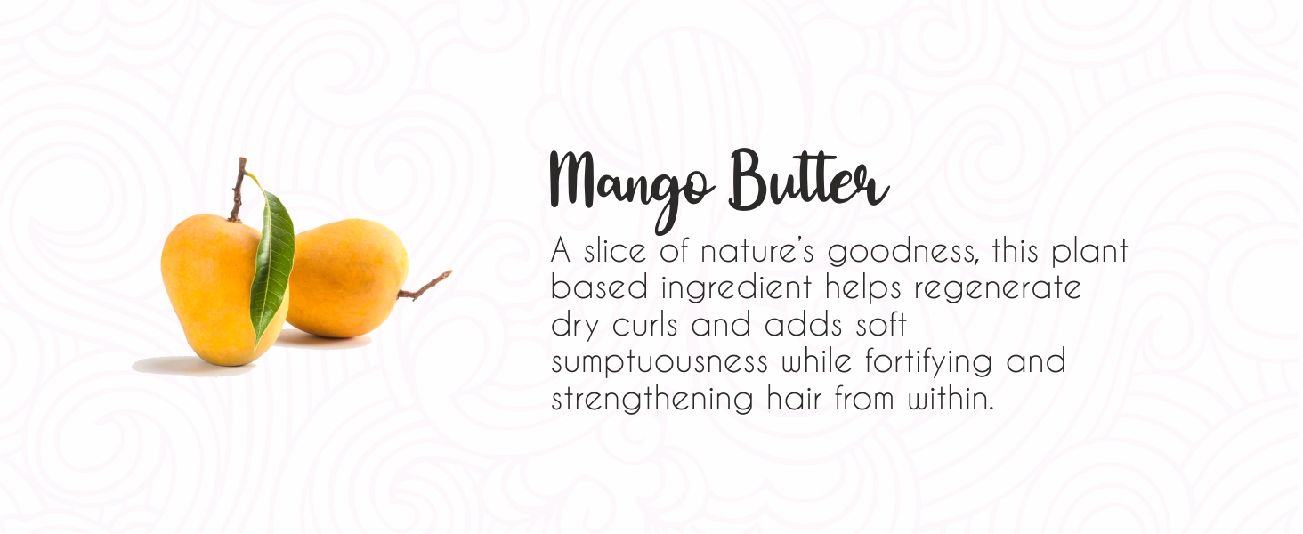 Mango Butter, strenghthen curly hair, Plant based ingredient for curly, wavy, frizz and dry hair