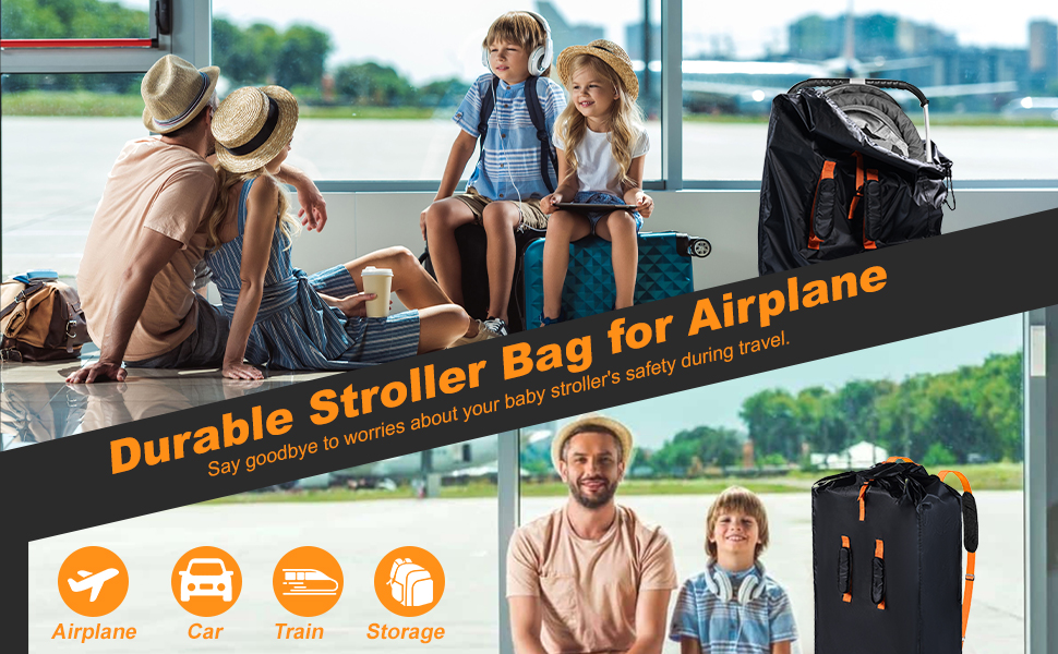 Travel Stroller Bag for Airplane,Heavy Duty Stroller Gate