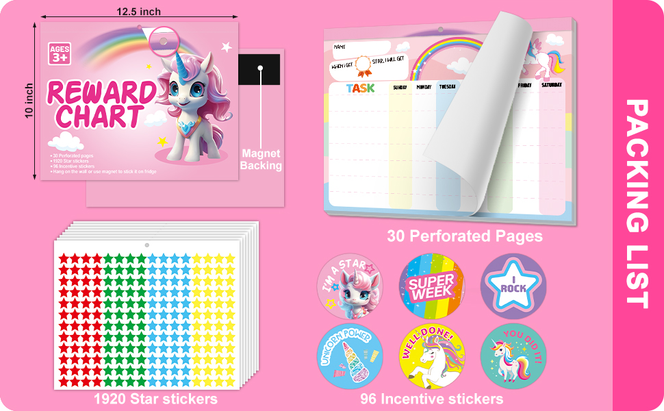 Unicorn Behavior Reward Chart Yok143-2
