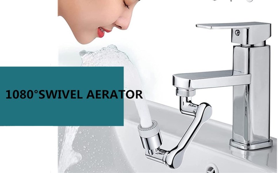 1080° Rotatable Faucet Aerator,Swivel Faucet Attachment,Rotating Splash