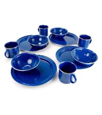 GSI ジーエスアイ　パイオニア　ホーロー 食器セット　（※１２点セット） Amazon.com : GSI Outdoors Pioneer Enamel 12 Pieces (4-Person