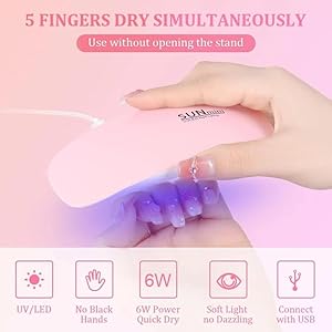 Mini USB UV LED Nail Lamp 6W