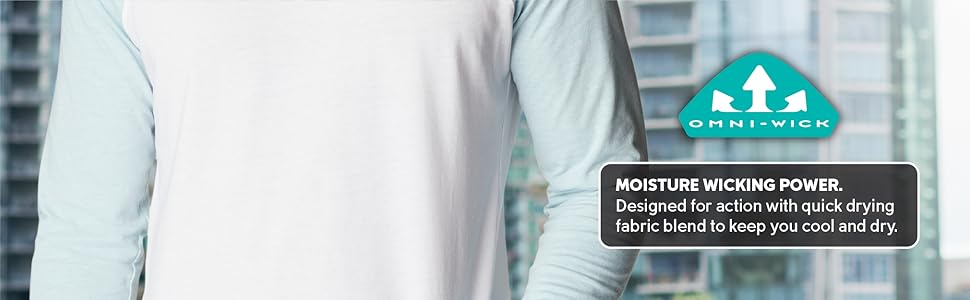 Moisture wicking shirt for men, Omni-Wick