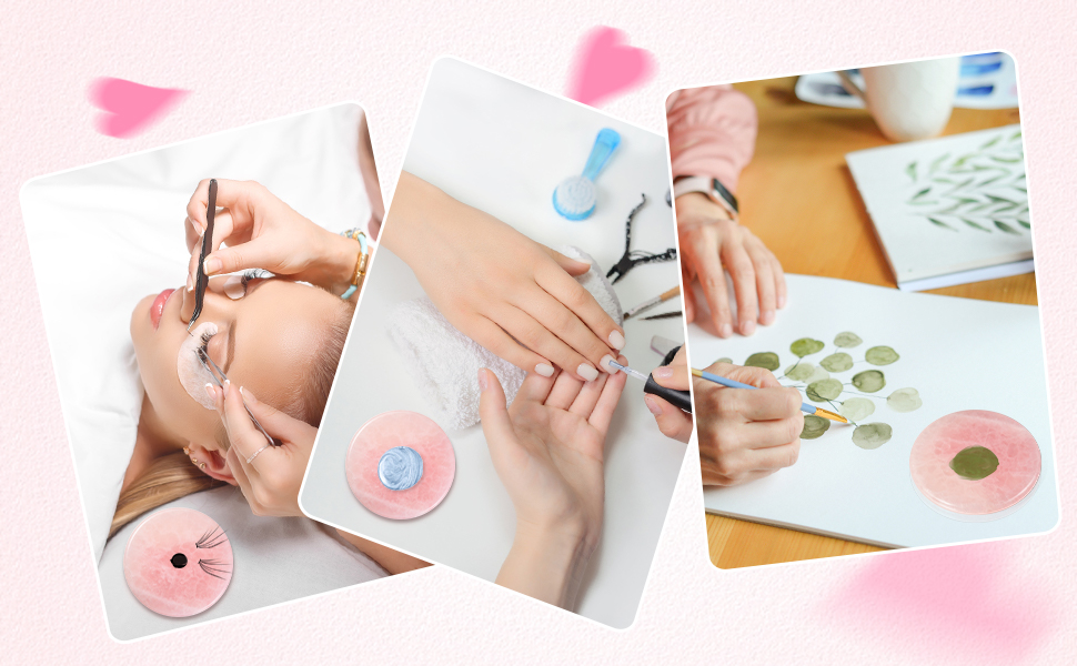 Eyelash Extension Glue Pallet Holder Round Pallet Pad