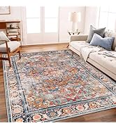 Amazon.com: CHAMPLANT Area Rug 6x9 Washable Rug Gray Vintage