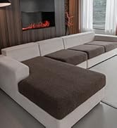 OHSIO Couch Cushion Covers for Sectional Sofa, Stretch Soft Sofa Slipcovers Washable Wear-Resista...