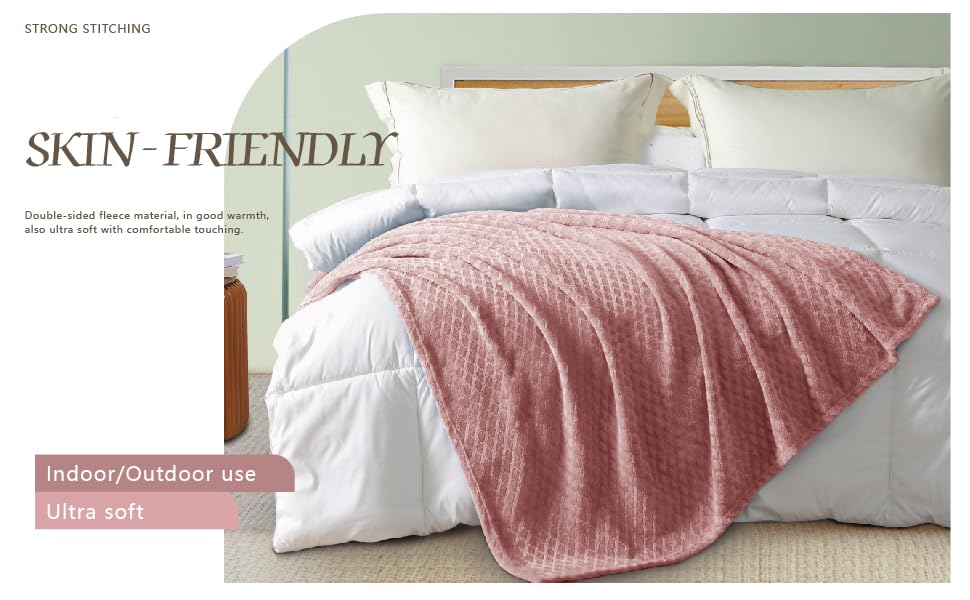 Exclusivo Mezcla Ultra Soft Throw Blanket, Flannel Sofa Throws, 127 x