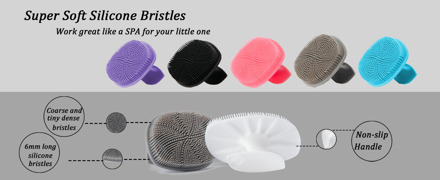 Silicone Massage Brush, Silicone Scrubbers Exfoliator Brush