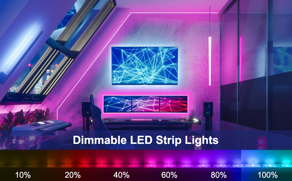 4M LED Strip Lights for TV,USB LED TV Backlights with APP Control for 40 to 65inch TV,RGB LED Strip Light,Music Sync Backlights Color Changing Led Strip,5050 RGB TV LED Lights for TV PC Monitor 16 Dimmable LED Strip Lights
