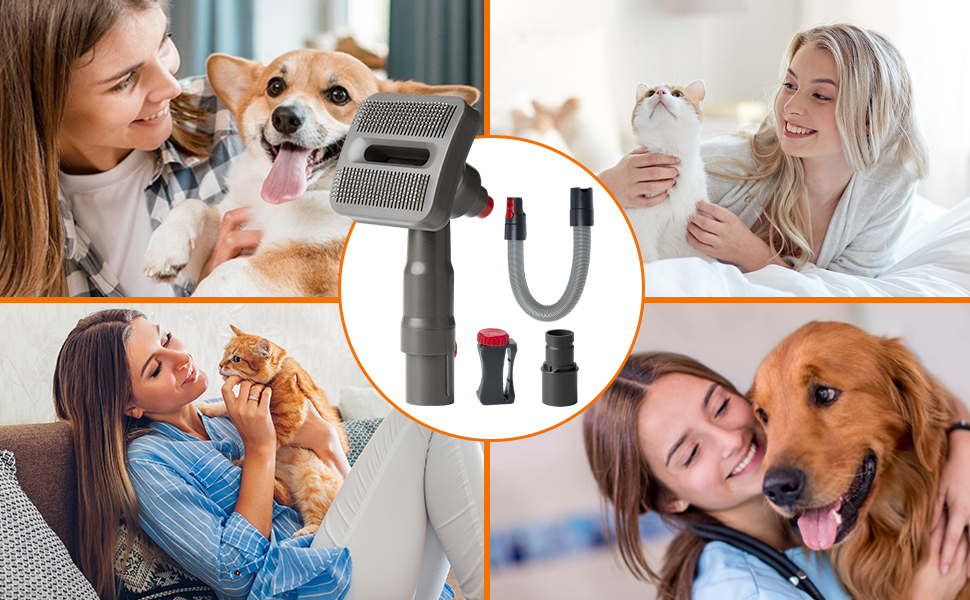 Smarille Pet Grooming Brush Vacuum Attachment Kit for