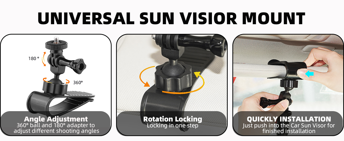 360° Ball head design for angle adjustment