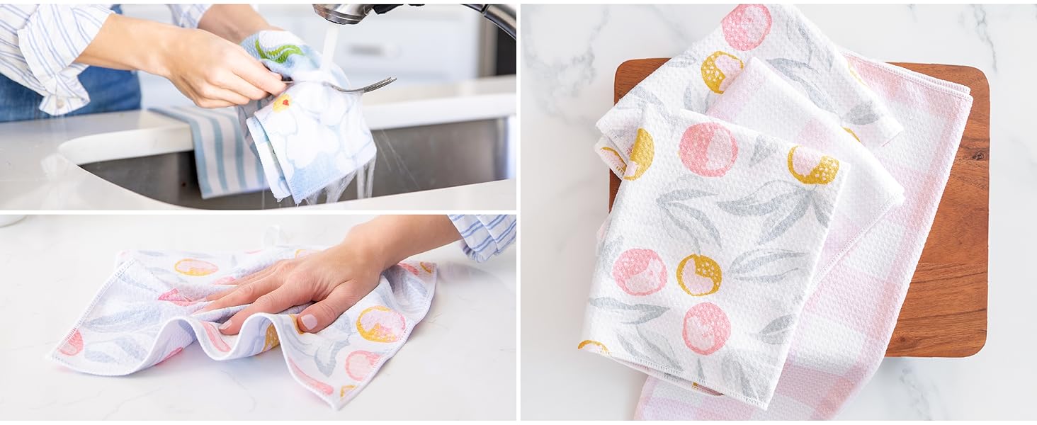 kitchen towels, drying towel, waffle weave, microfiber