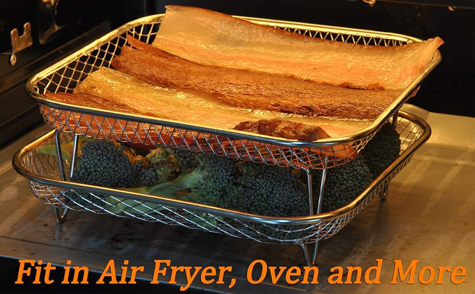 Multi-use air fryer rack