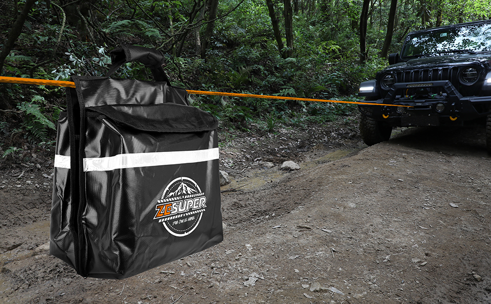 ZESUPER Heavy Duty Tow Strap Recovery Rope Kit 3" x 30