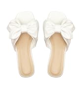 Amazon.com | GORGLITTER Women's Bow Flat Sandals Dressy