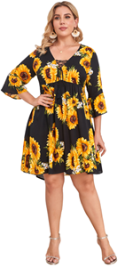 sunflower boho dress