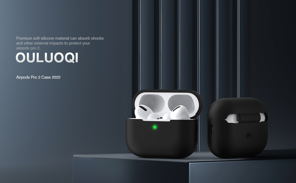 OULUOQI for AirPods Pro 2 Case 2022, Soft Silicone Skin