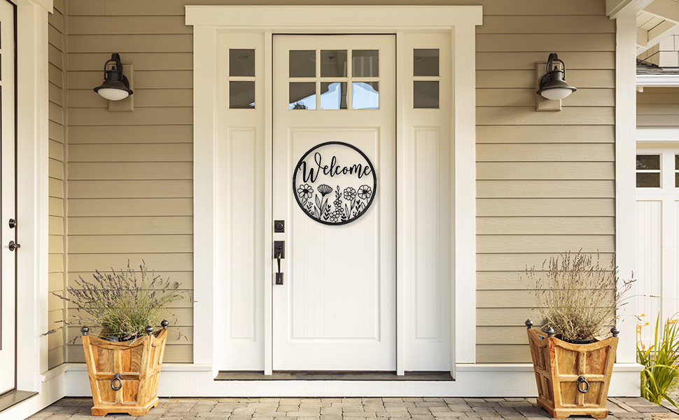 Metal Sign Wall Decor Art,11.8 inch Black Metal