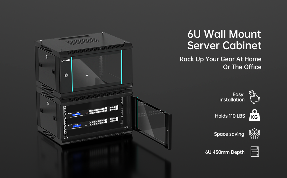 Amazon.com: MT-VIKI 6U Wall Mount Server Cabinet Network