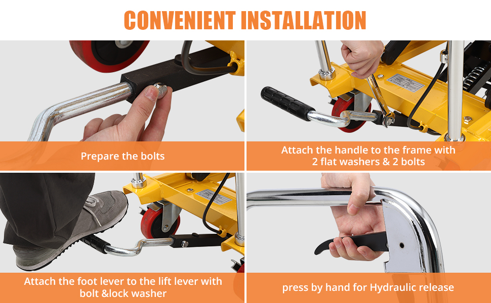 Carrello del tavolo di sollevamento idraulico