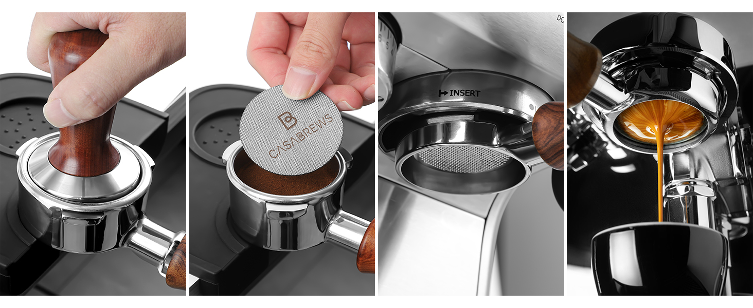 CASABREWS 51mm Bottomless Portafilter, 3 Ears Professional