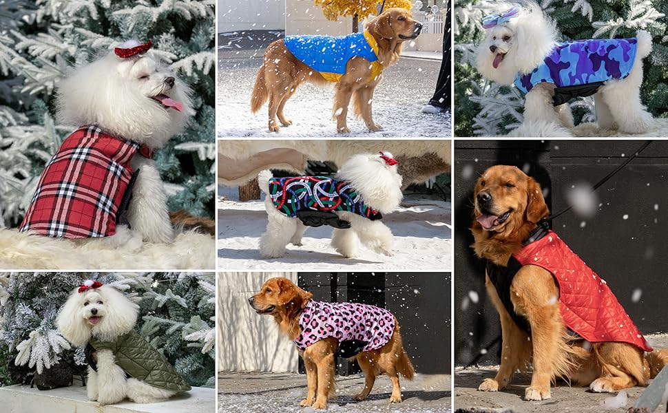 CuteBone Dog Winter Coat Puffer Jacket Windproof Dog