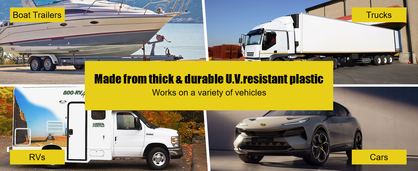 Stanew Boat Trailer Wheel Chocks 2Pack with Round Wheel Dock, Rope Tire Chock