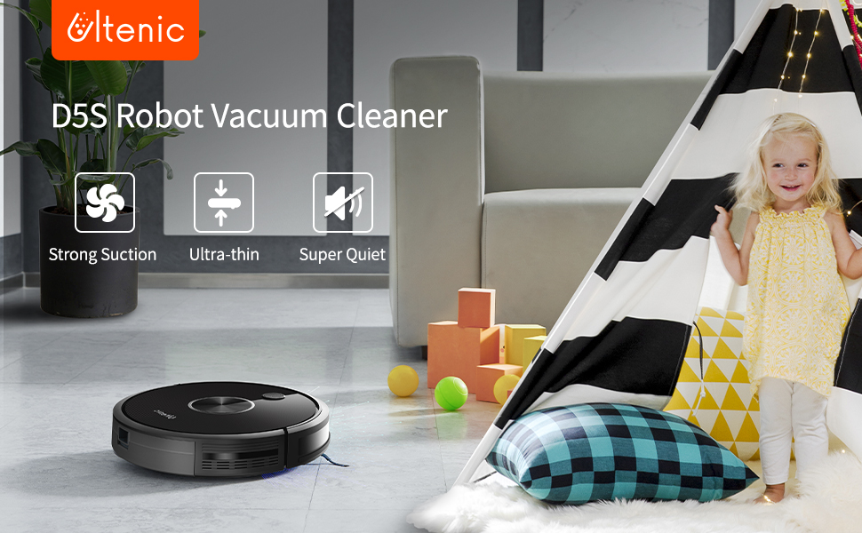 Ultenic D5 Series Robotic Vacuum Cleaner,3in1 Sweep, Vacuum and Mop