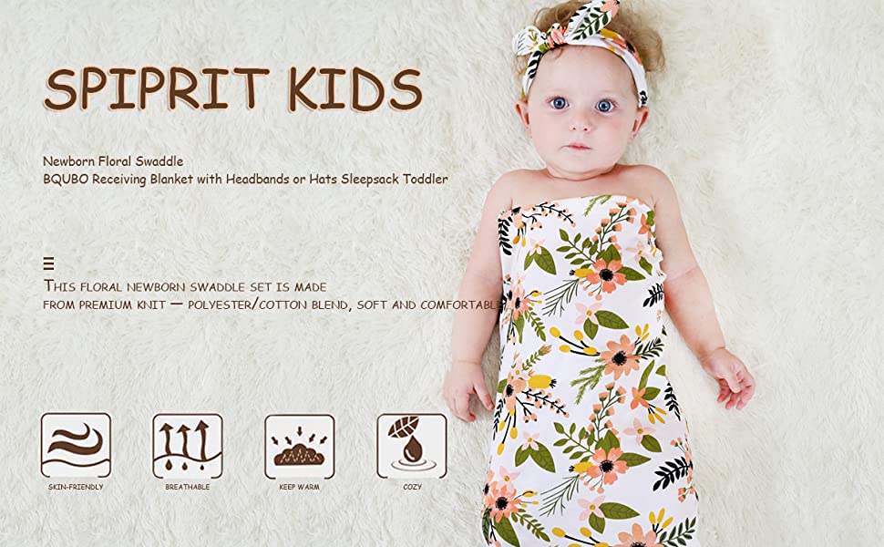DRESHOW 1 Pack BQUBO Newborn Floral Sleepsack Toddler Warm