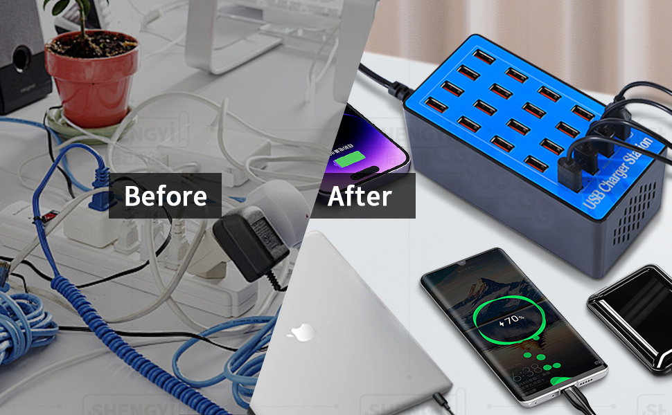 20口蓝色充电器