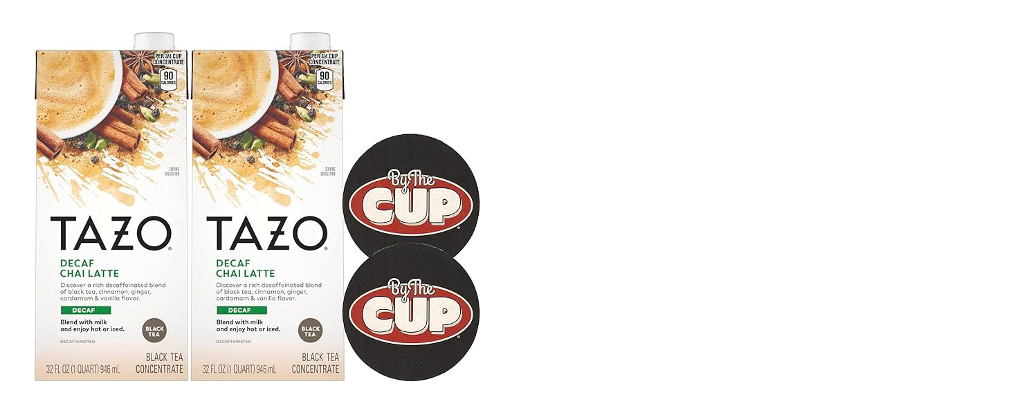 TAZO Decaffeinated Chai Latte Black Tea Concentrate (Pack