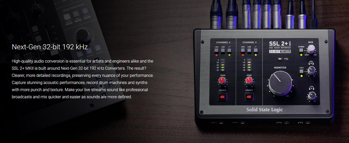 Amazon.com: Solid State Logic SSL 2 Plus MKII USB Audio Interface with ...