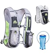 JEELAD Running Hydration Vest Trail Running Backpack BPA-Free Leak-Proof Running Water Bottles fo...