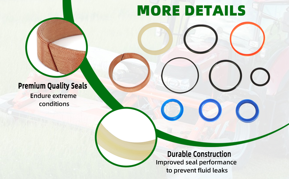 WIKIBB Hydraulic Cylinder Seal Kit for KUHN GMD 700 Disc