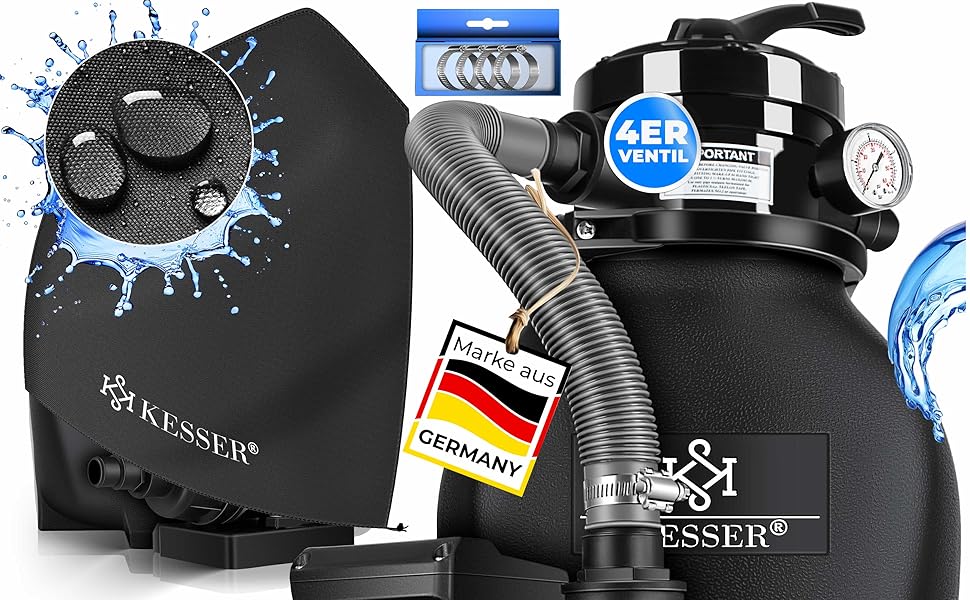 KESSER® Sandfilteranlage 10 m³/h Schwarz Filtersand und Filterbälle ersetzen C3965e55 1d6c 4bea 8b00 5b7d4e078ed6. CR0,0,3000,1856 PT0 SX970 V1