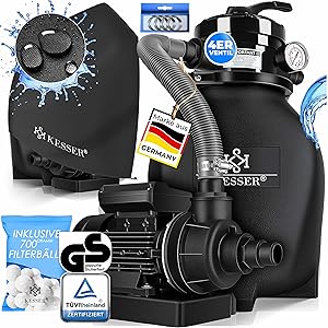 KESSER® Sandfilteranlage 10 m³/h Schwarz Filtersand und Filterbälle ersetzen C3965e55 1d6c 4bea 8b00 5b7d4e078ed6. CR0,0,3000,3000 PT0 SX300 V1
