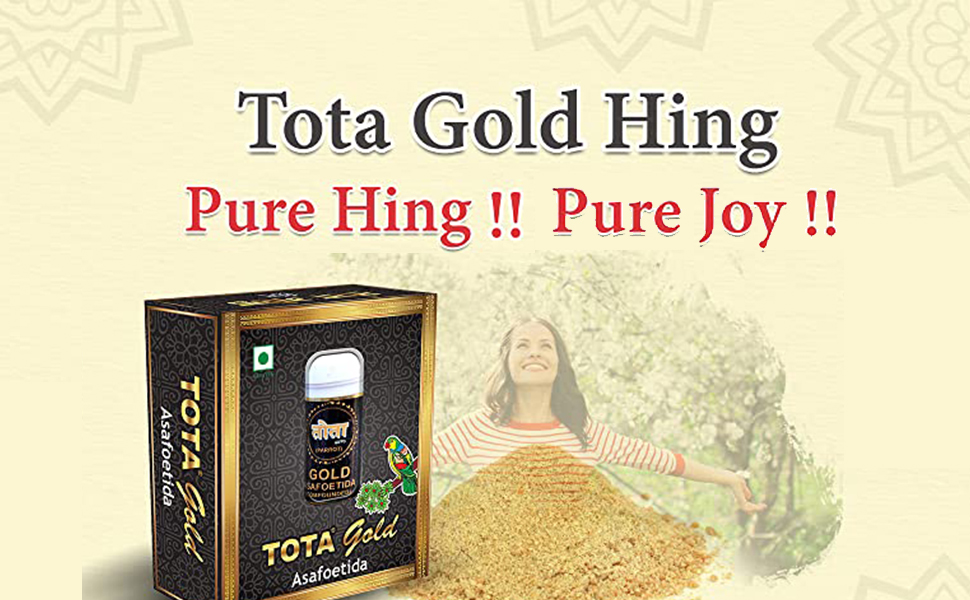 Tota Gold 100 Pure Asafoetida Granules Natural and Vegan Gluten Free Indian Spice 7gm Hing