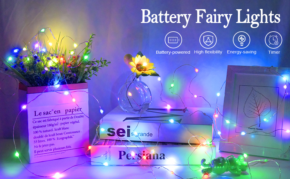 aifulo Battery Fairy Lights, 3M 30LED String Lights Battery Operated