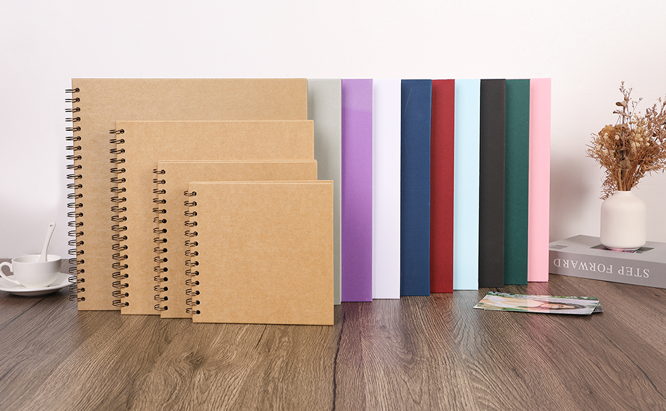 Scrapbook Album 12x12 Inches 100 Pages Hardcover Kraft