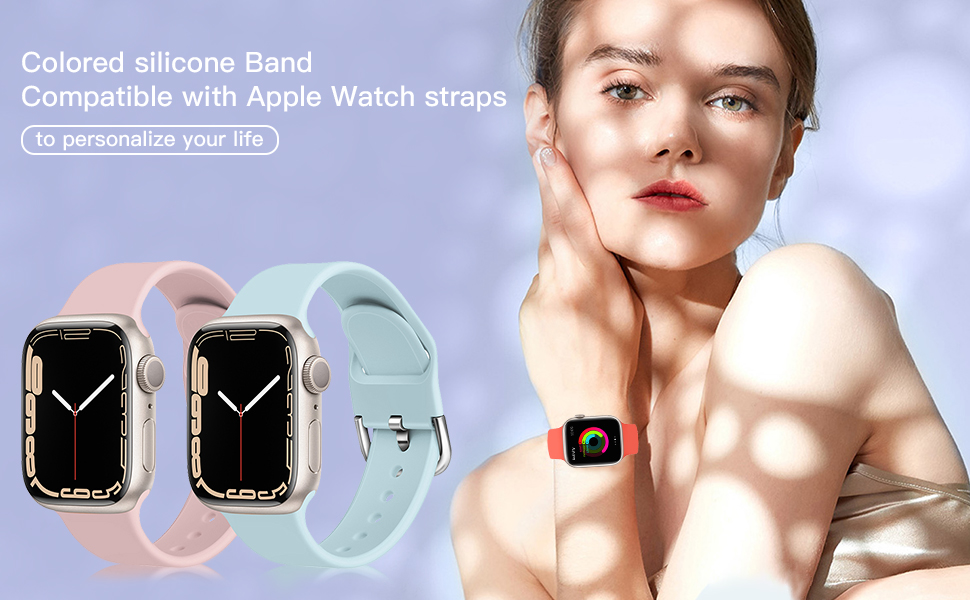 chinbersky 6 Pack Strap Compatible with Apple Watch Straps 44mm 40mm